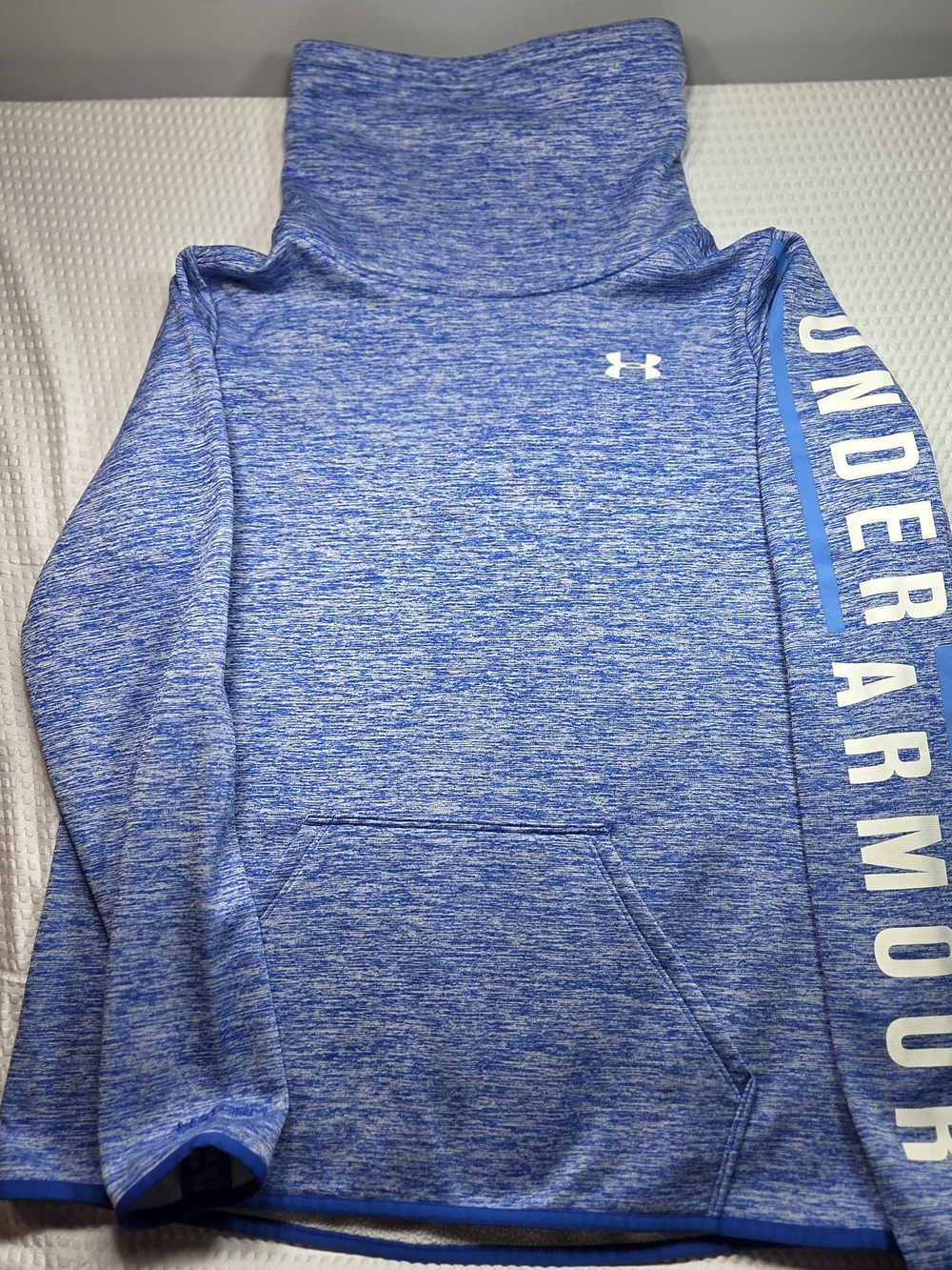 Under Armour Heathered Royal Blue Funnel Neck Hoodie